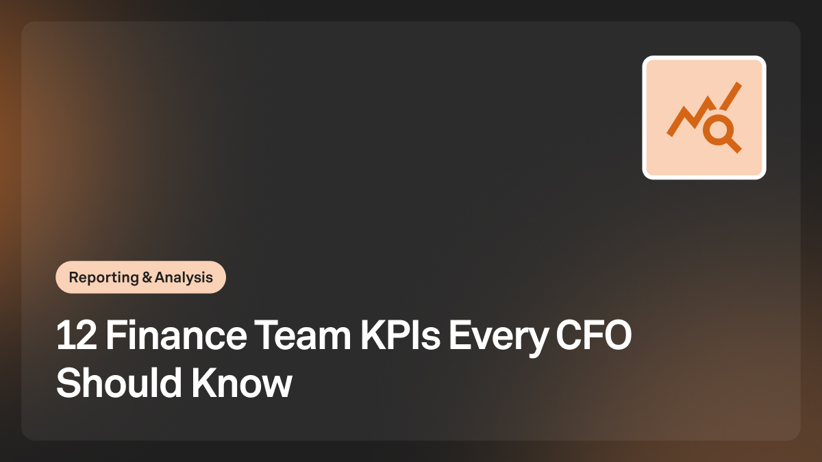 12 finance team kpis