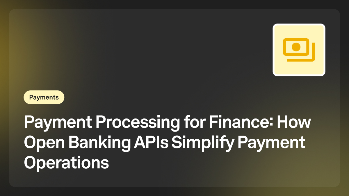 payment processing for finance