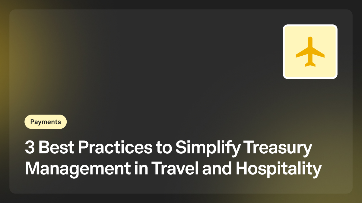 treasury management in travel and hospitality