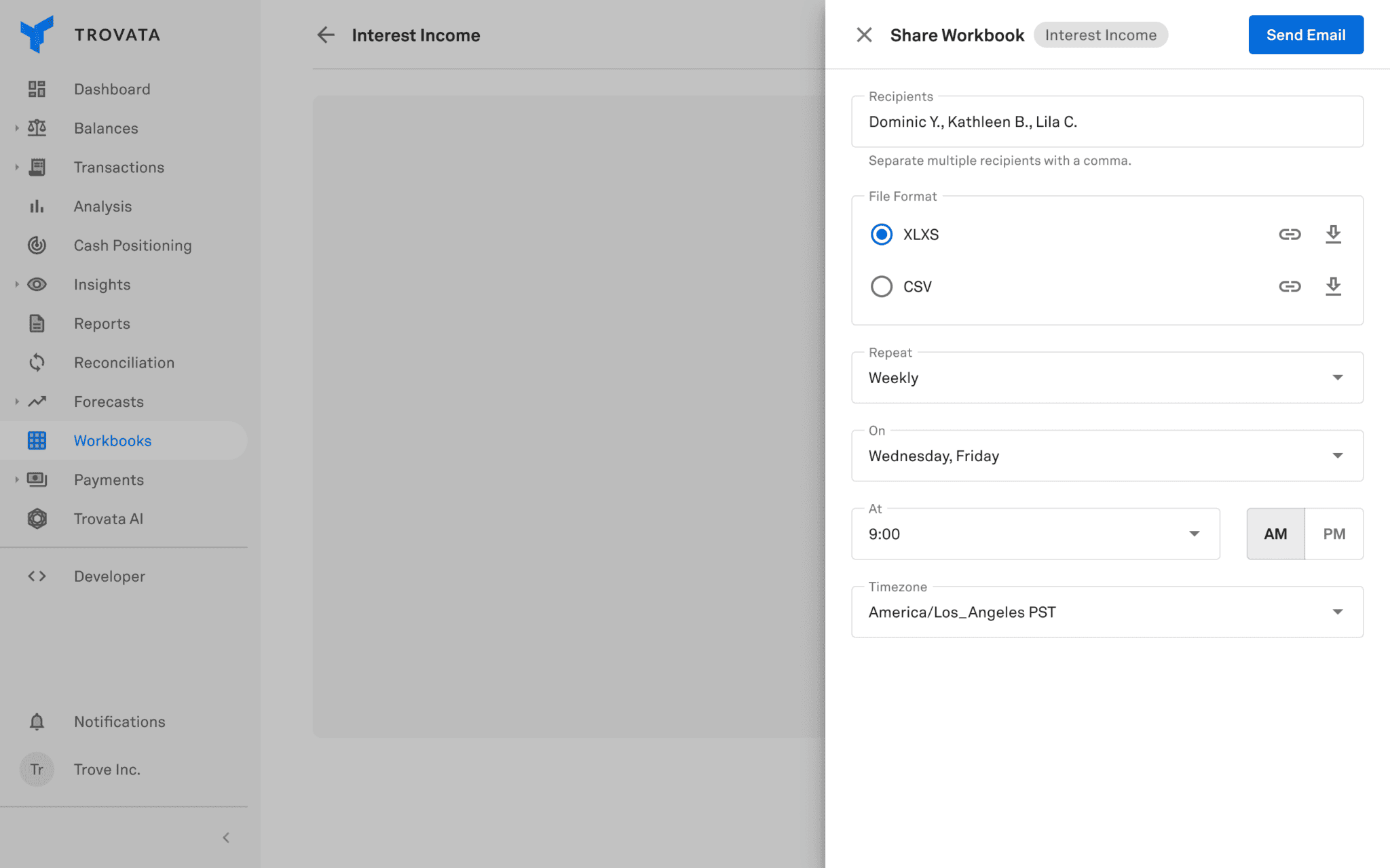 cash position with nav