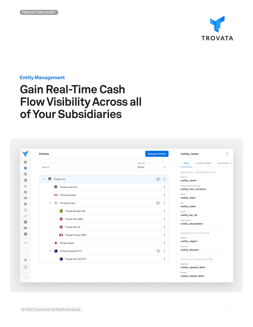 data sheet entity management