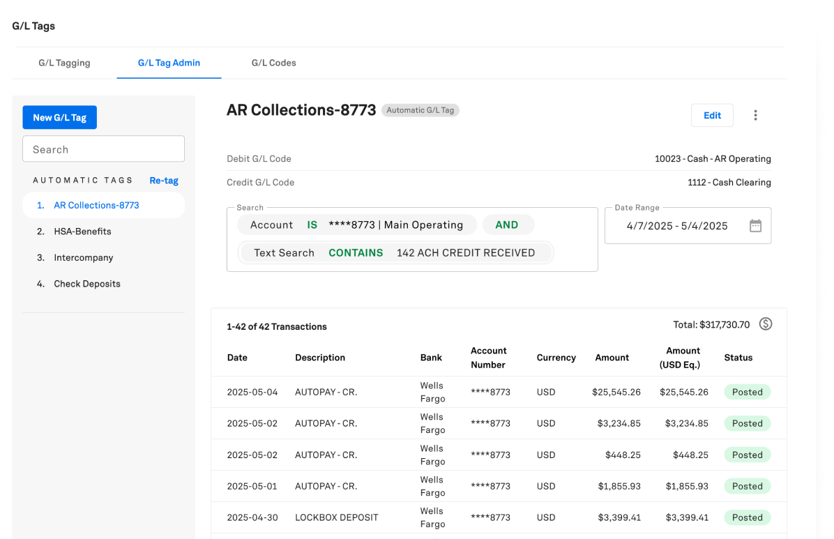 cash reconciliation screen
