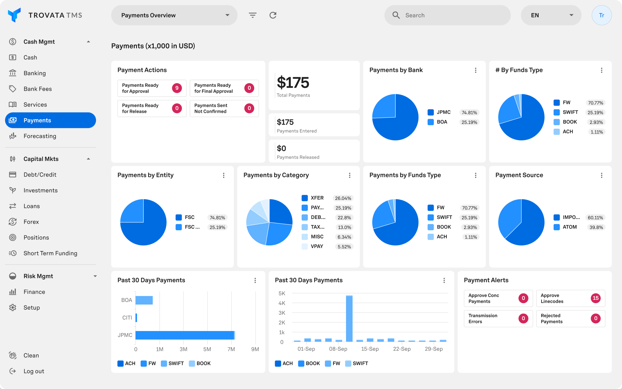 payments capital markets