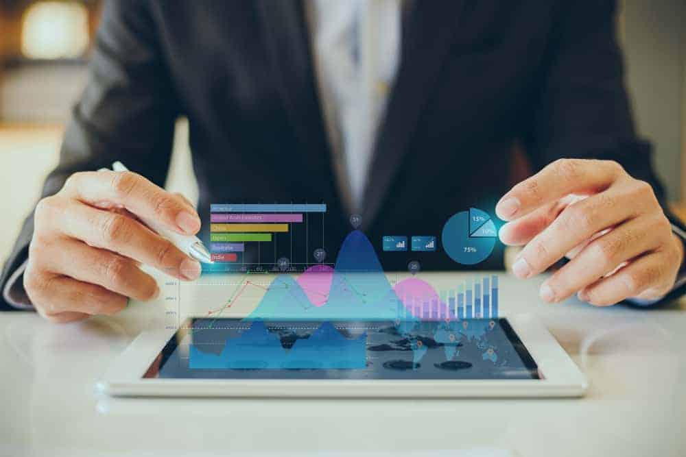 businessman working project swot analyzing company financial report